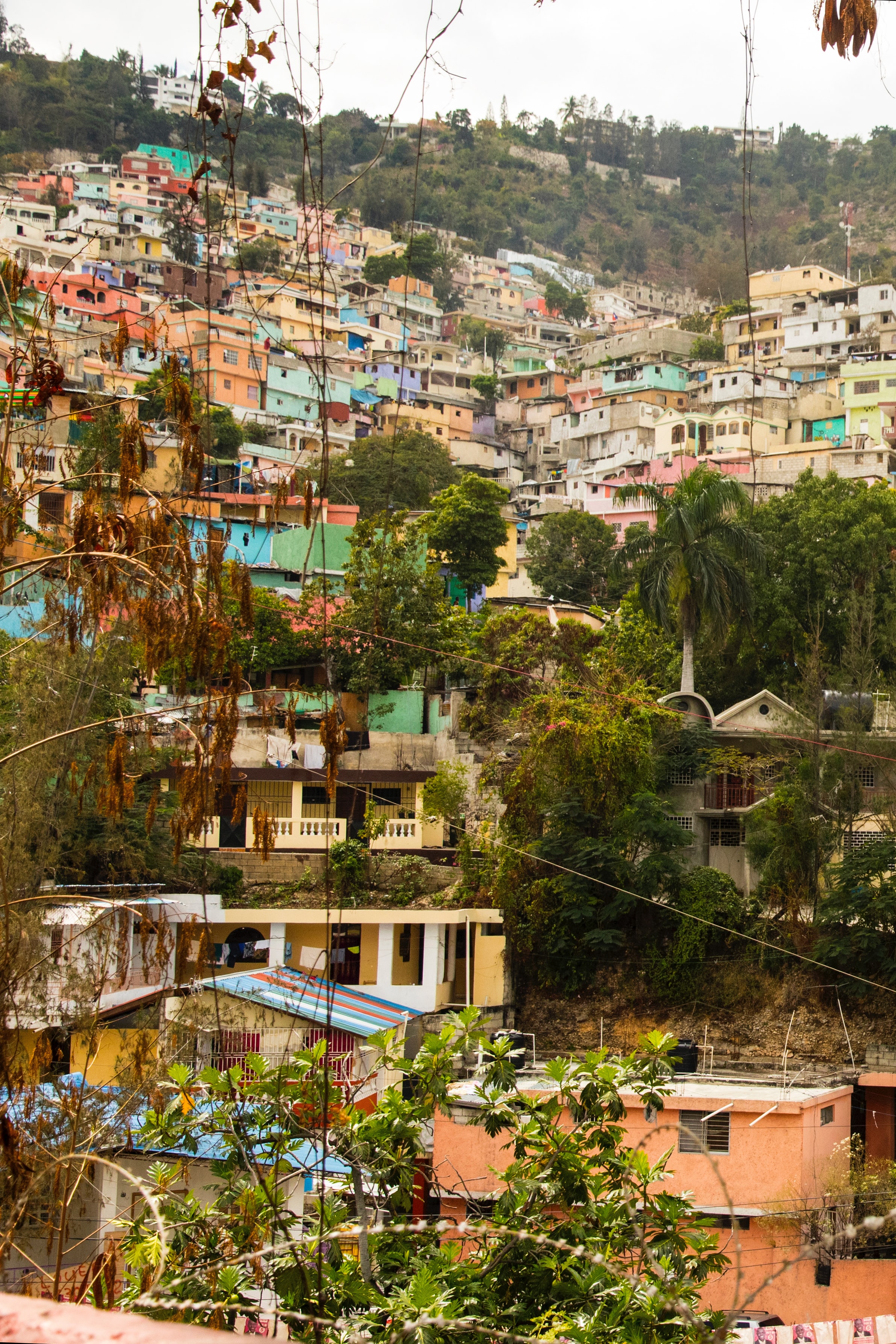 A coastal hillside in Port-au-Prince, Haiti.